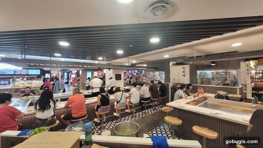 Restaurant Interior with Diners and Chefs
