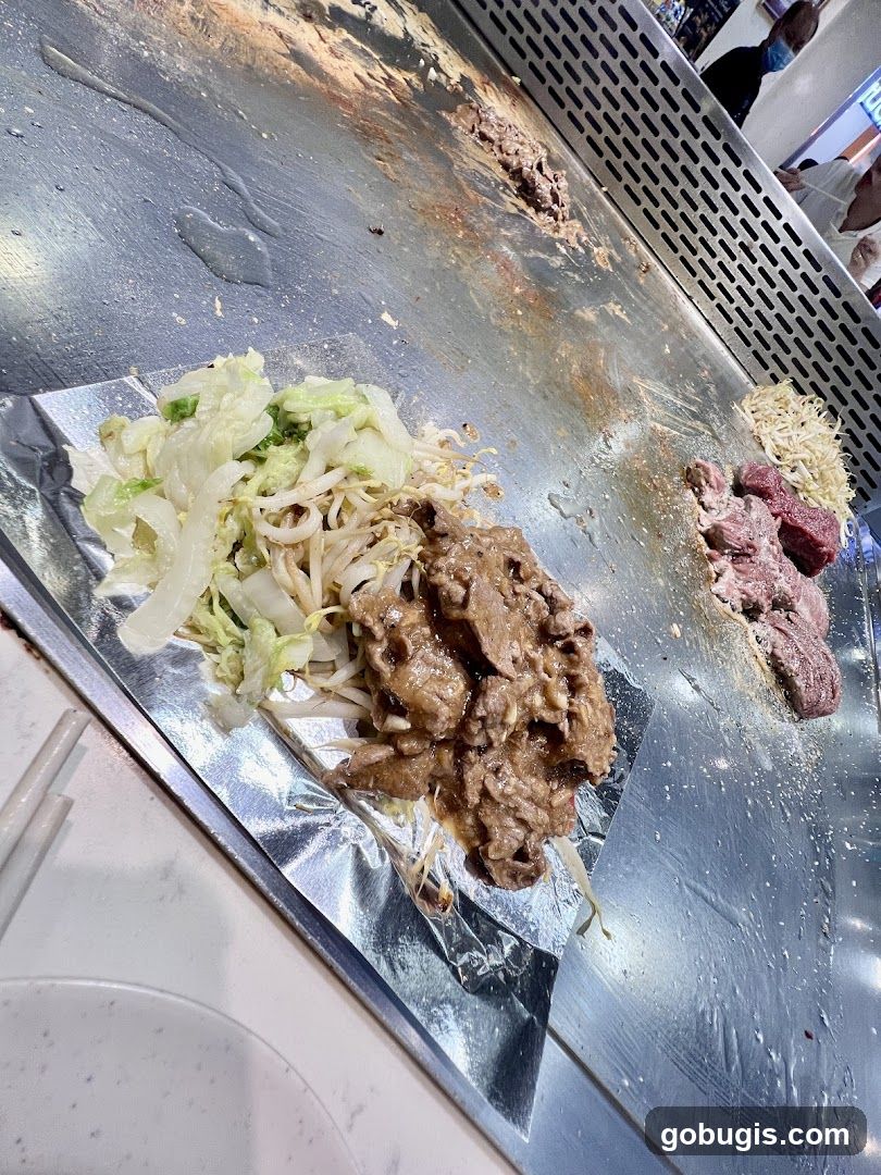 Teppanyaki Grill Food Preparation