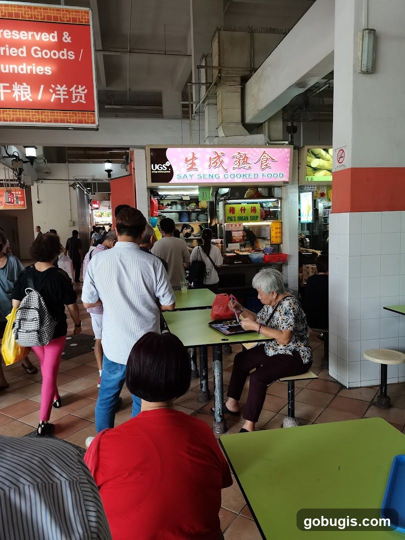 Hawker Stall with Customers