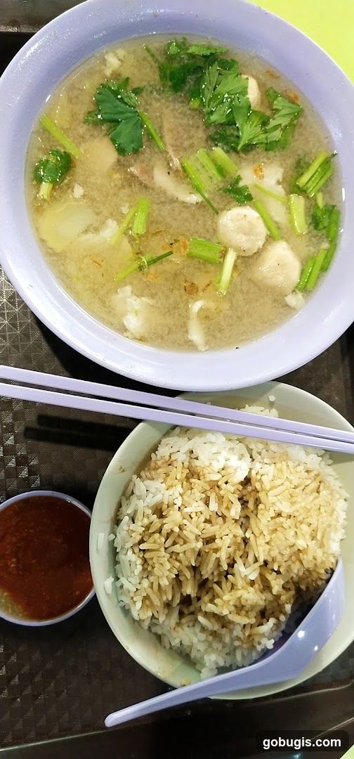 Fishball Soup with Rice