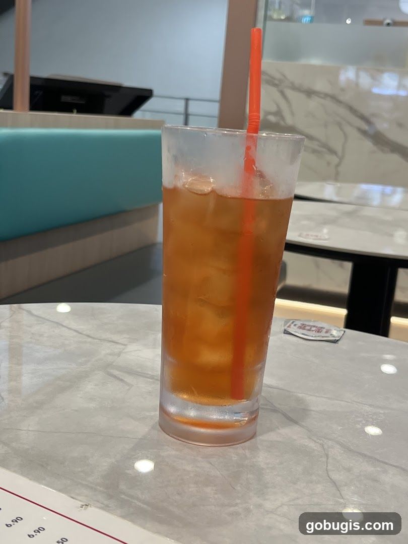Iced Tea with Orange Straw