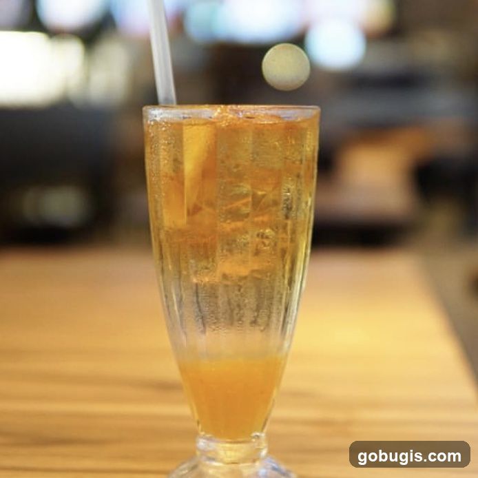 Iced Tea with Orange Slice