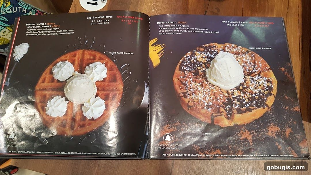 Waffle Menu