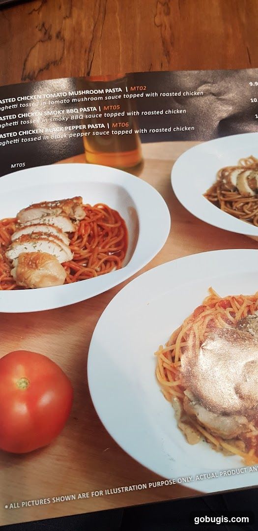 Pasta Menu