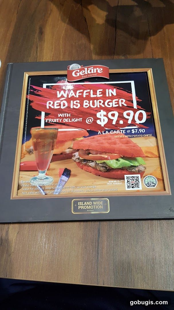 Gelare Waffle in Red Burger Promotion