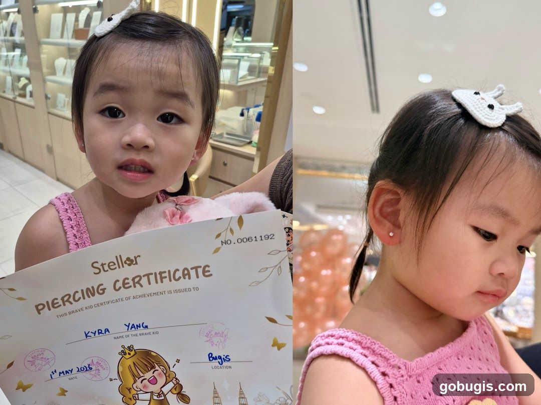 Child with Piercing Certificate