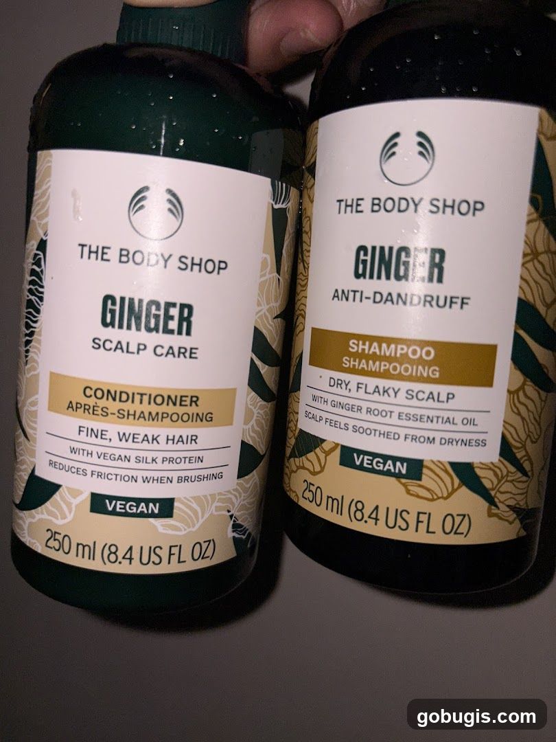 The Body Shop Ginger Scalp Care Conditioner and Shampoo