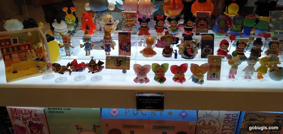 Display of collectible toys