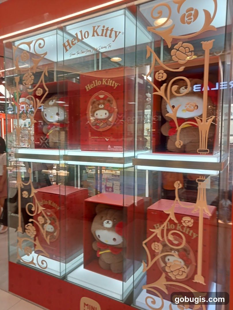 Hello Kitty Plush Toys Display