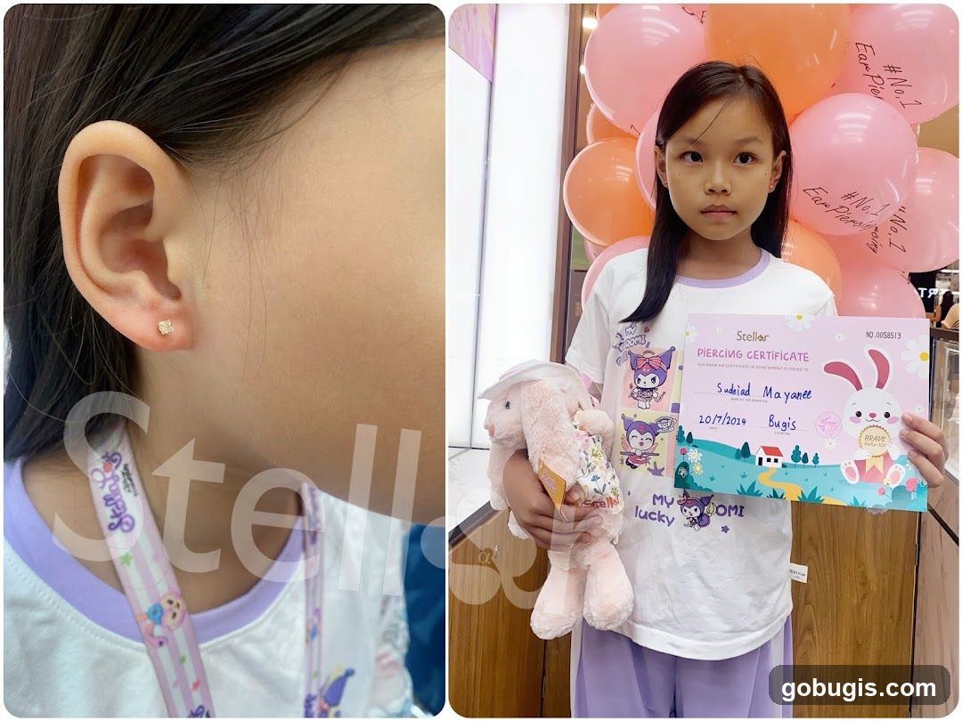 Girl with Ear Piercing Certificate