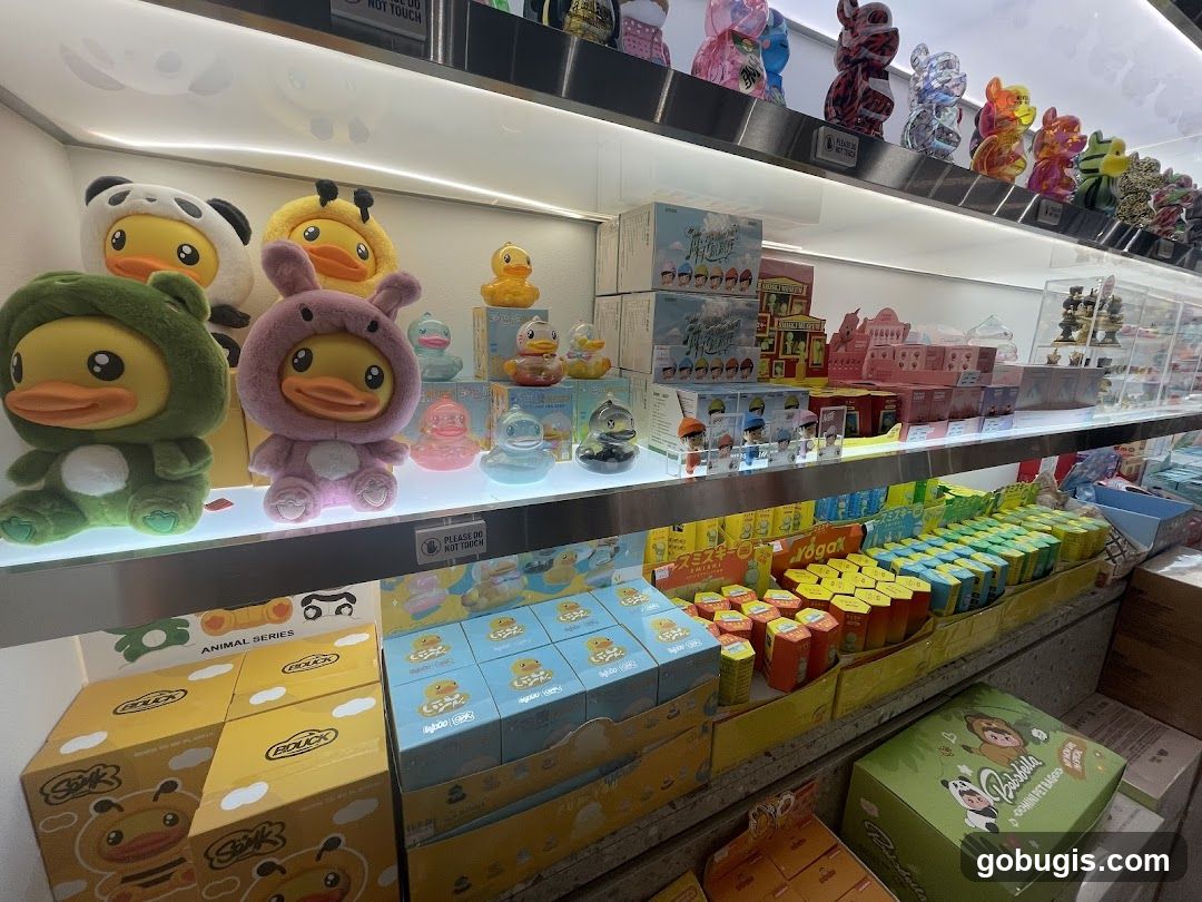 Display of toys and collectibles