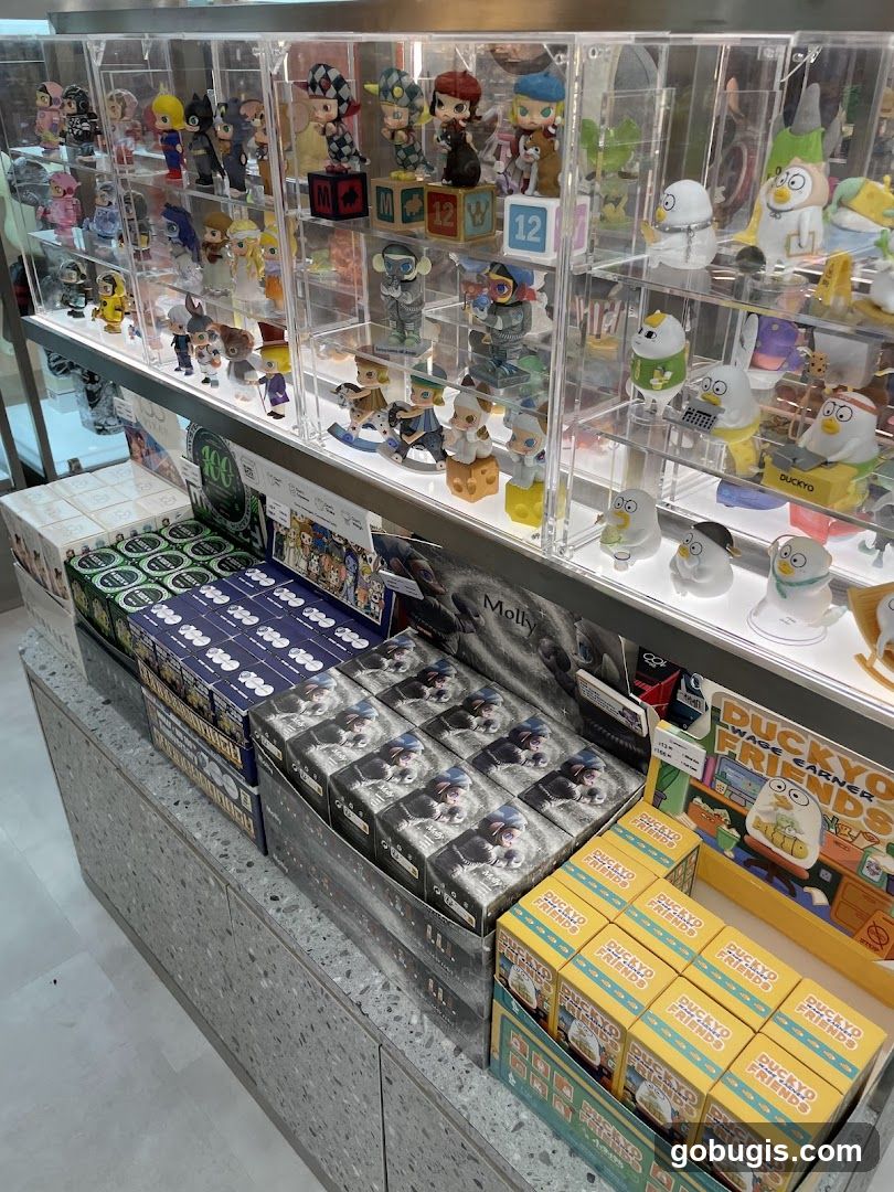 Display of Collectible Figurines and Boxes