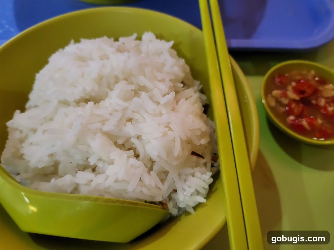 Steamed Rice with Chili Sauce
