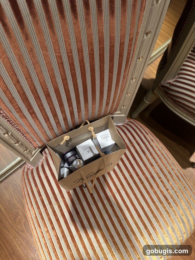 Shopping Bag with Skincare Products