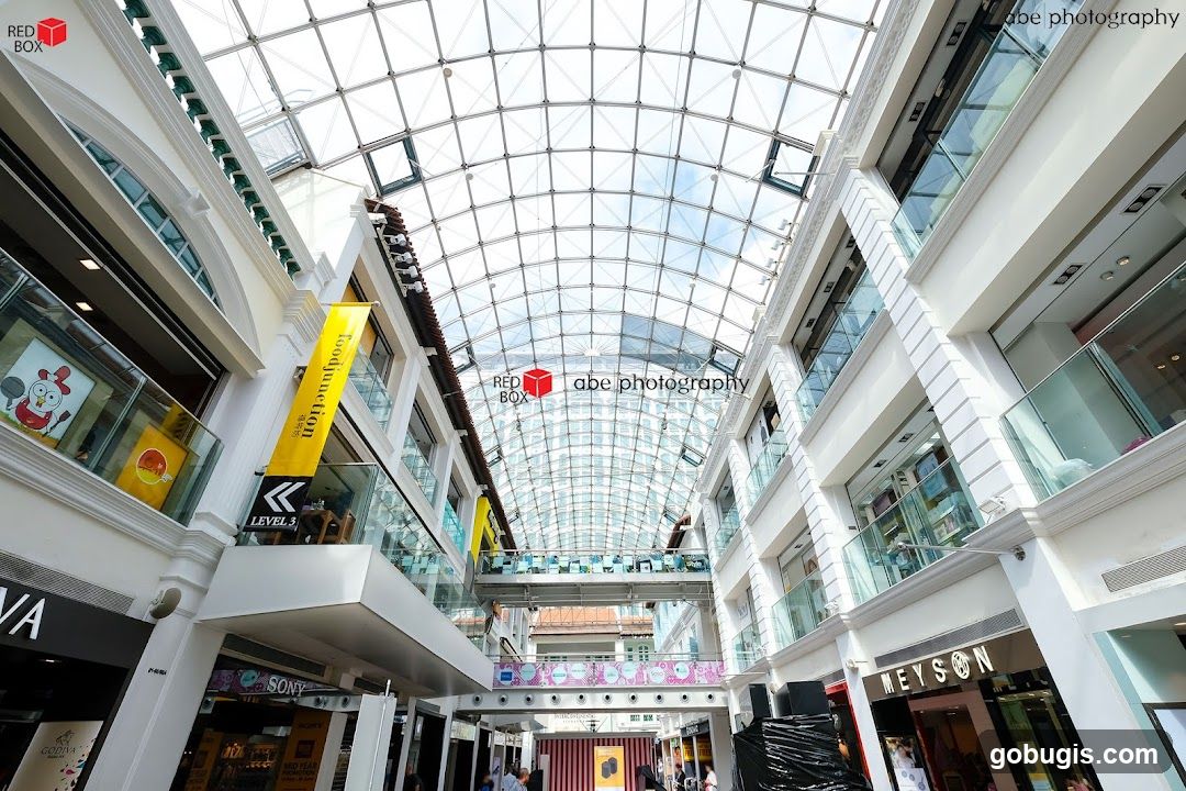Indoor Shopping Mall with Glass Ceiling