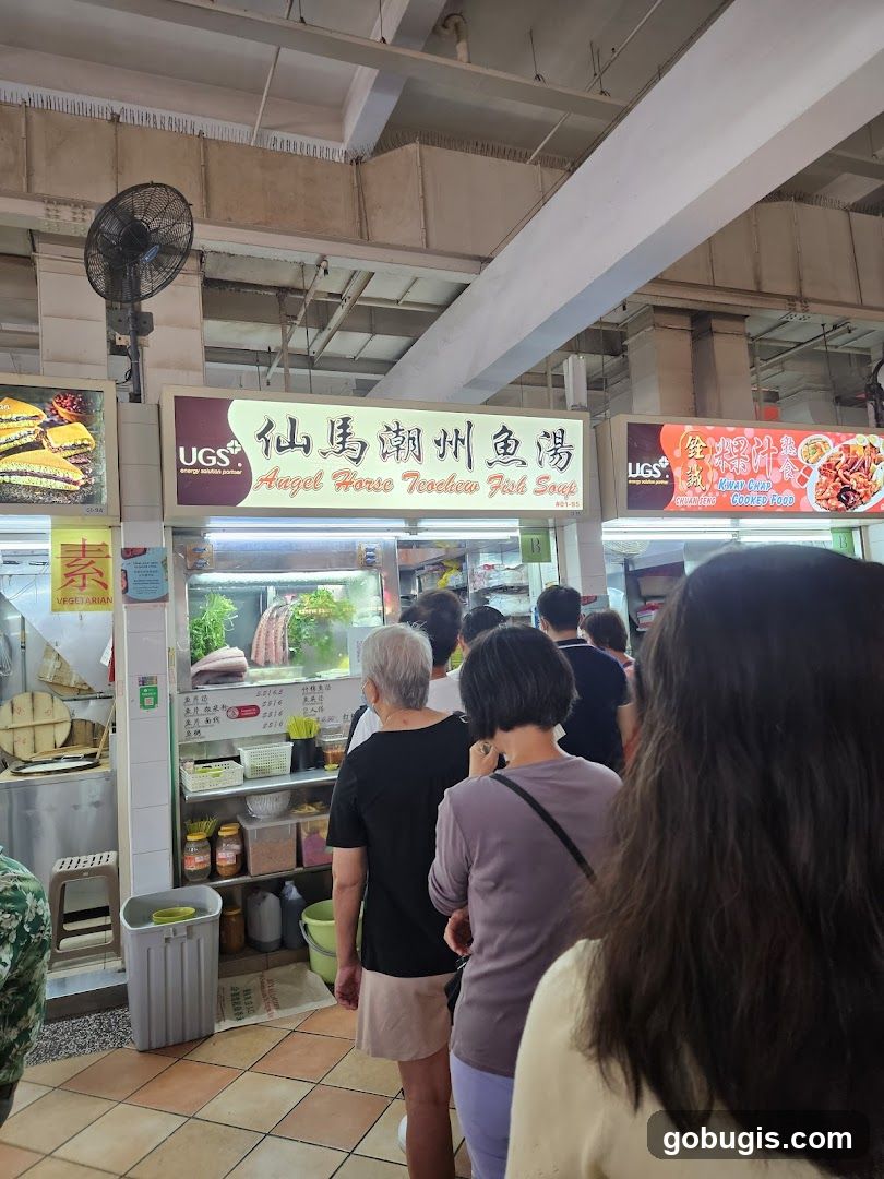 Food Stall with Customers