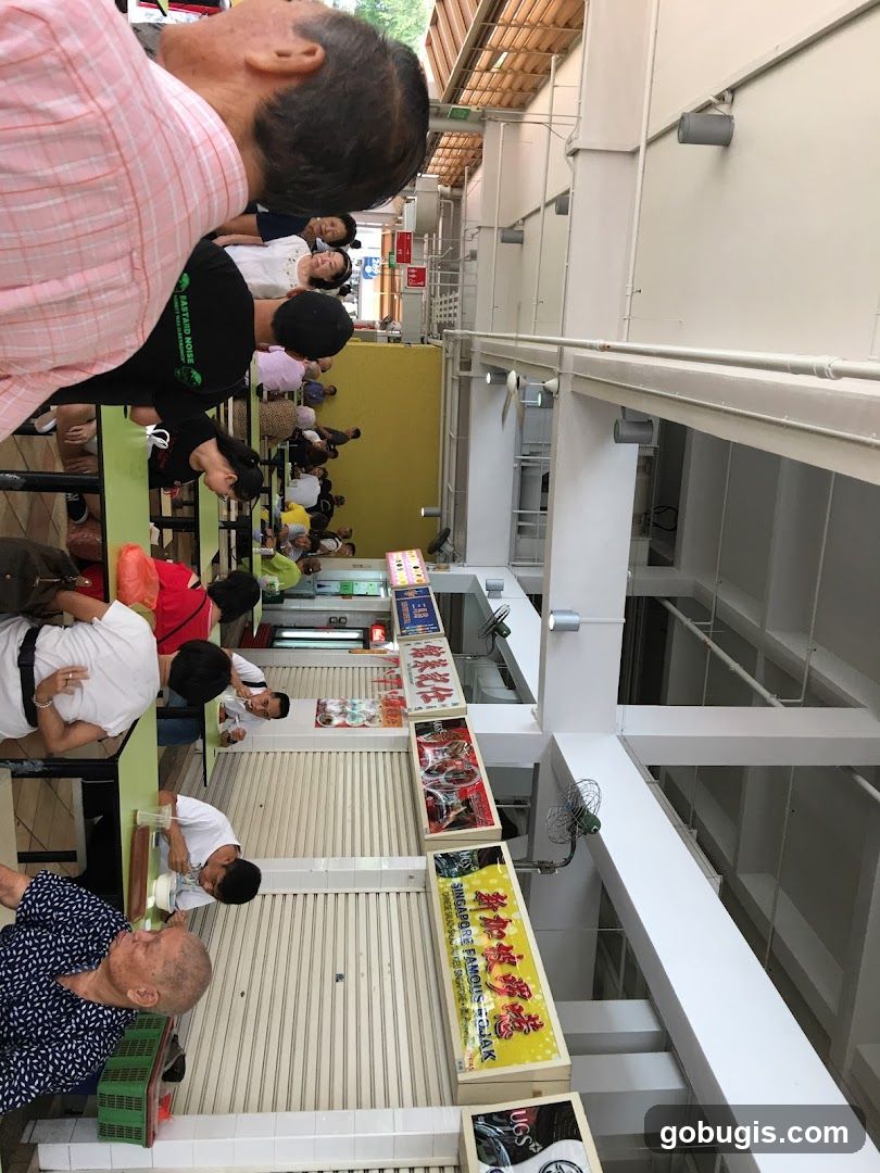Food Stalls with Signs