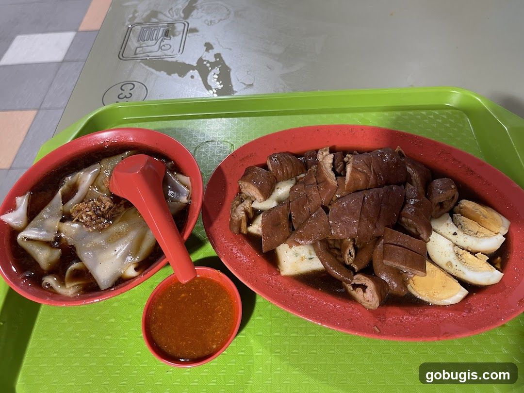 Braised Pork Intestines and Rice Noodles