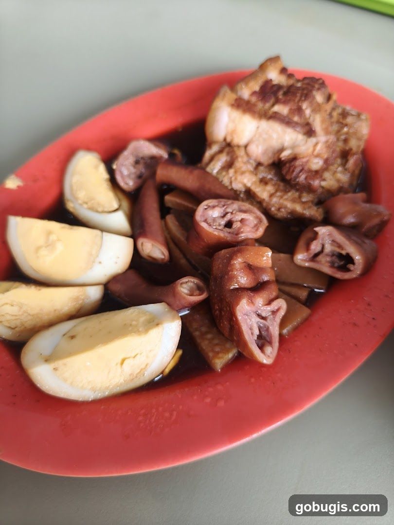 Braised Pork Belly and Intestines with Eggs