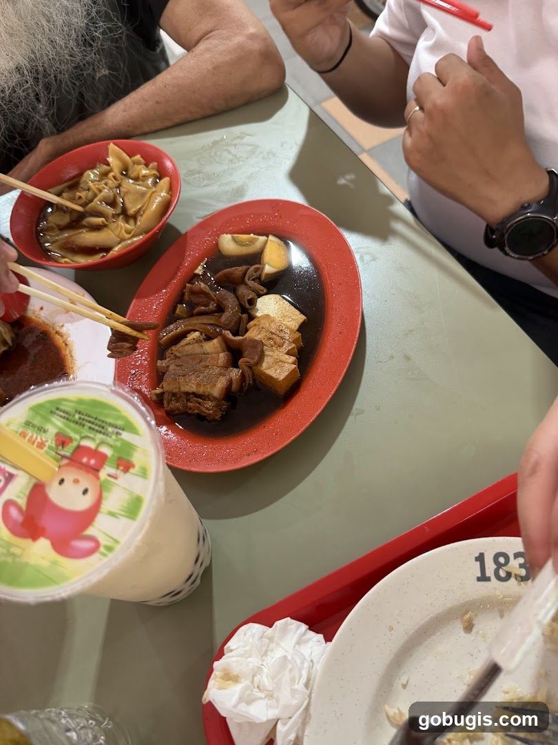 Food and Drink at a Table