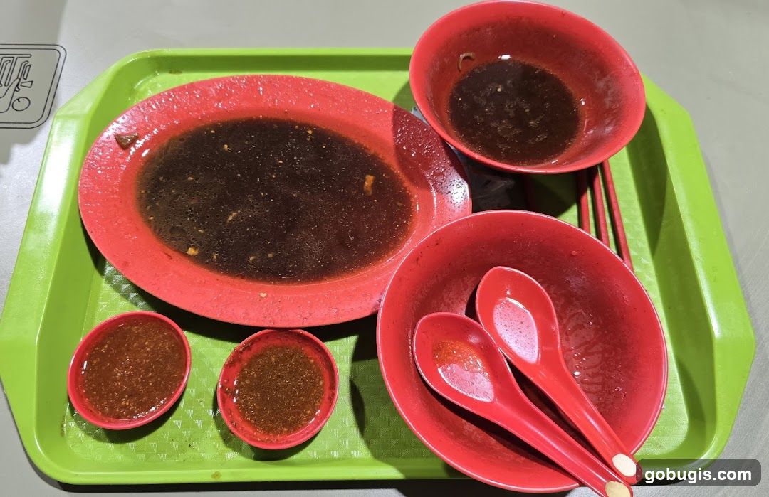 Leftover Food on Tray