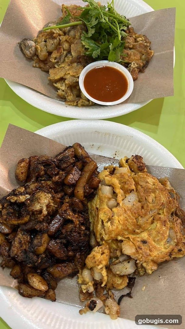 Oyster Omelette and Carrot Cake