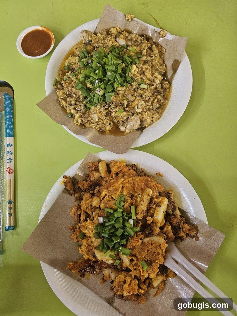 Oyster Omelette and Carrot Cake