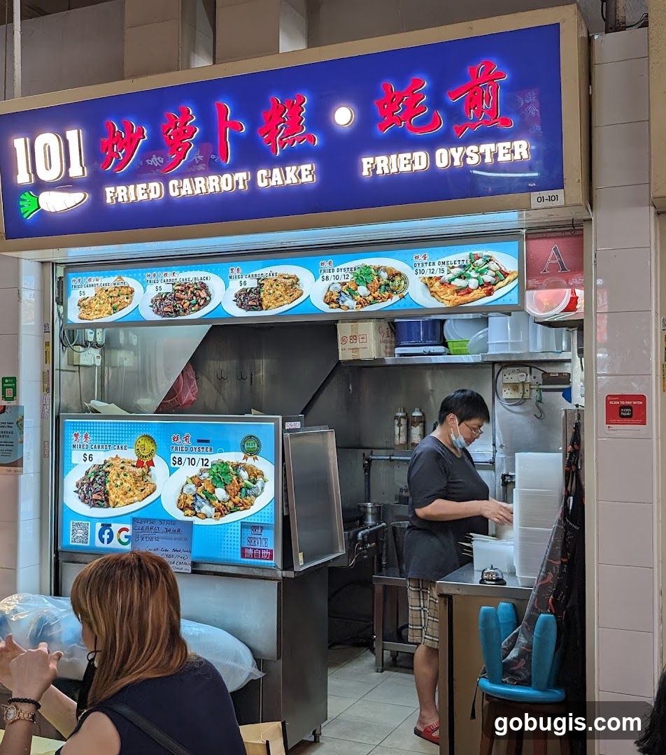 Fried Carrot Cake and Fried Oyster Stall