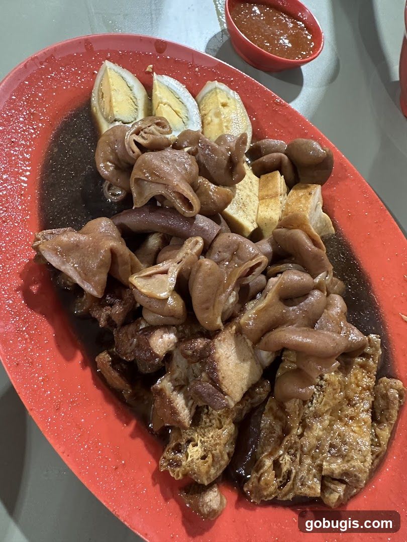 Braised Pork Intestines with Eggs and Tofu