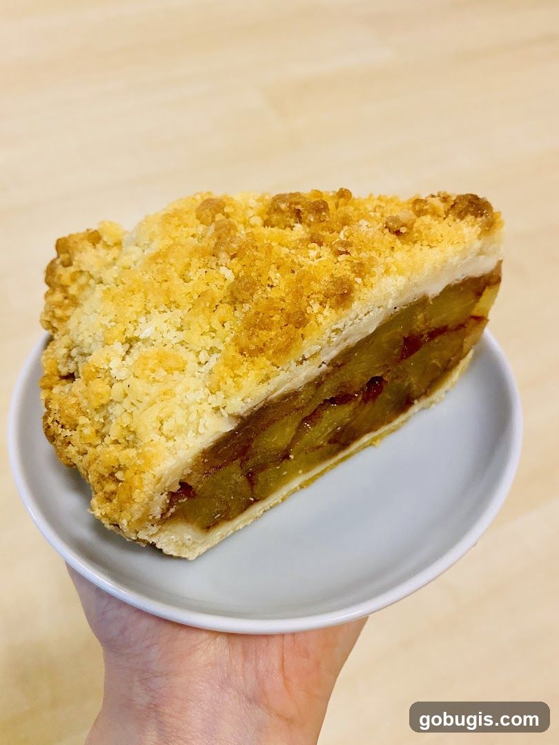 Slice of Apple Crumble Pie