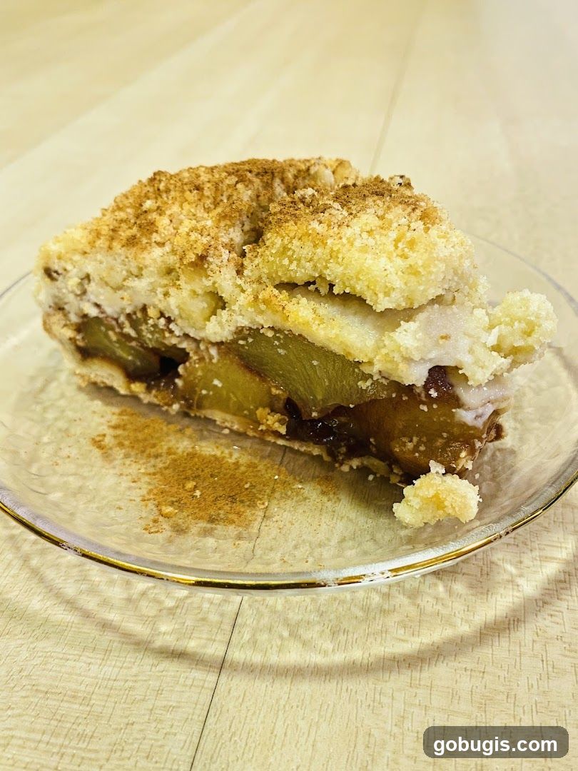Slice of Apple Crumble Pie