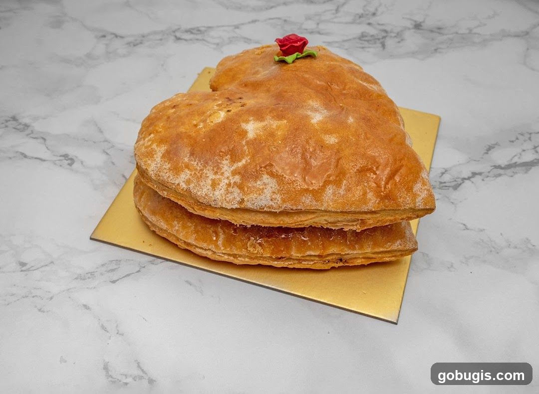 Heart-shaped pastry