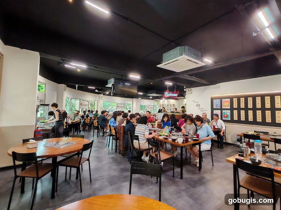 Restaurant Interior with Diners