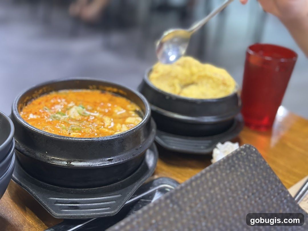 Korean Stew and Steamed Egg