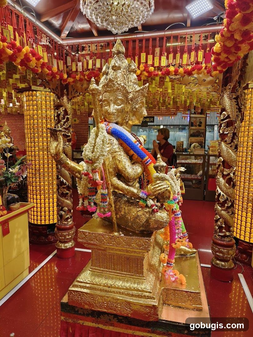 Golden Statue in a Shrine