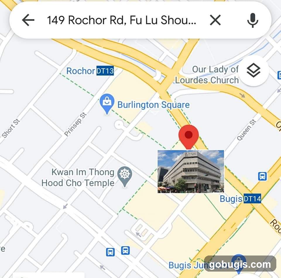 Map with building photo