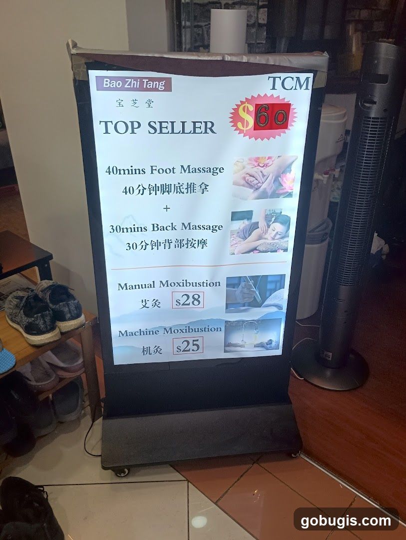 Massage Services Menu