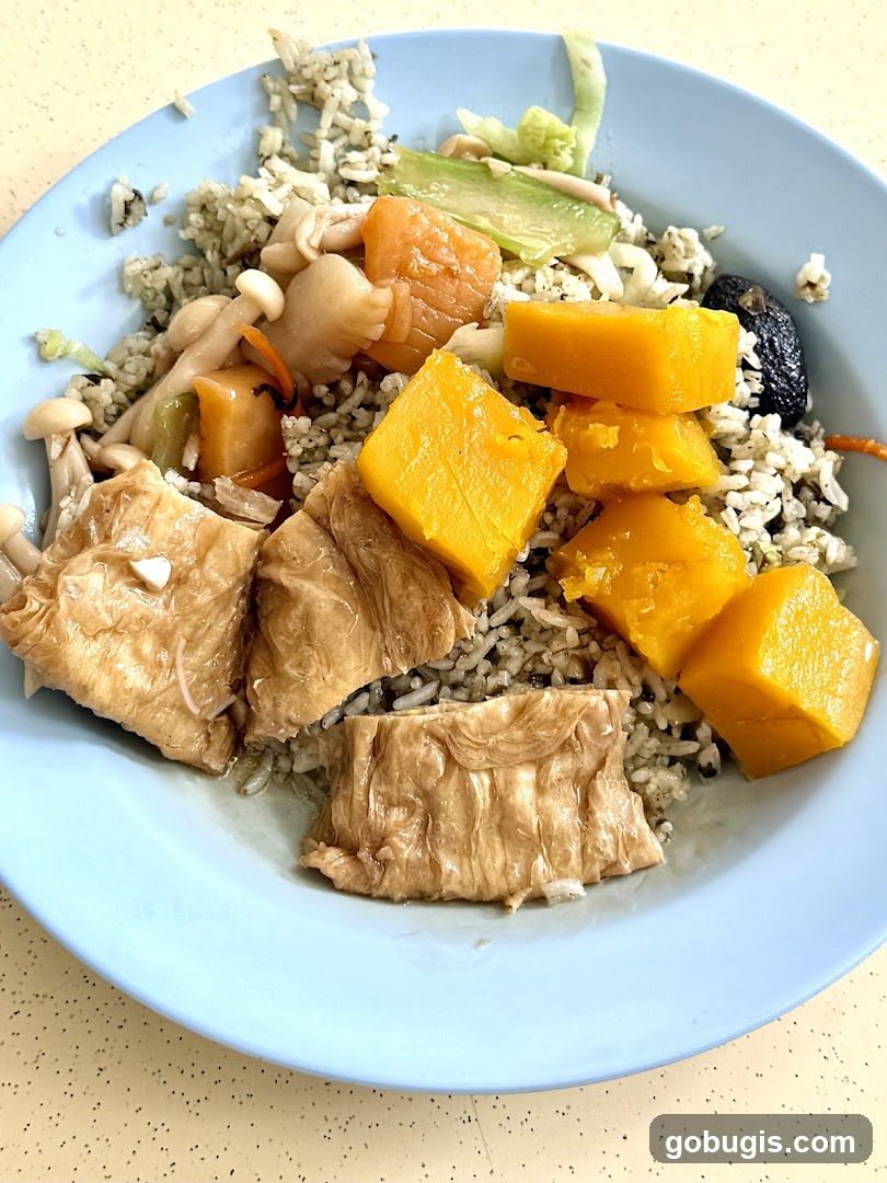 Rice with Tofu Skin and Vegetables