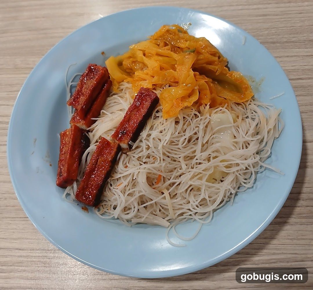 Noodles with Fried Meat and Pickled Vegetables