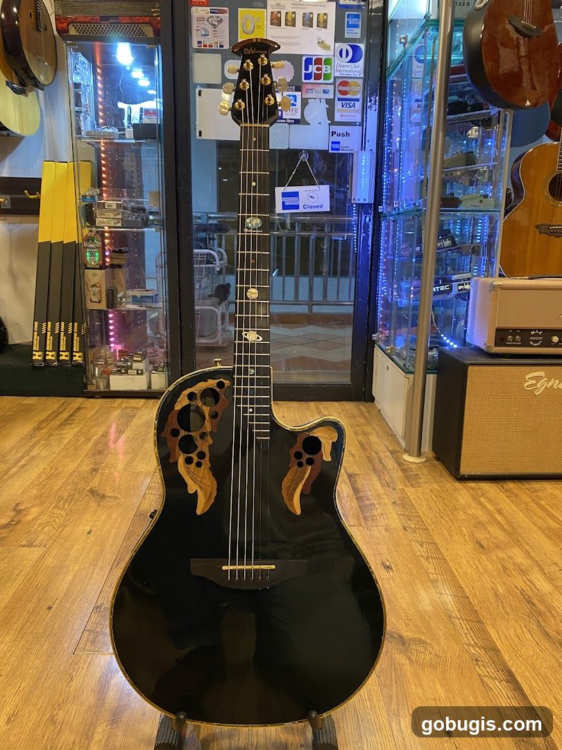 Acoustic Guitar in a Music Shop