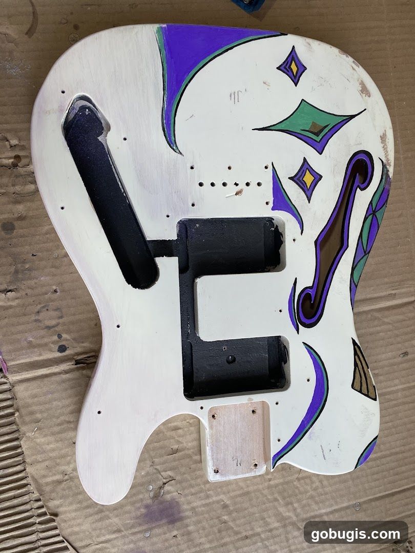 Guitar Body with Custom Paint