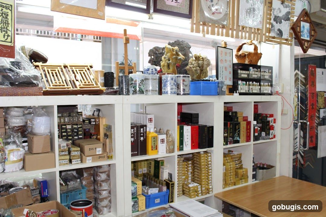 Store Interior with Shelves of Merchandise