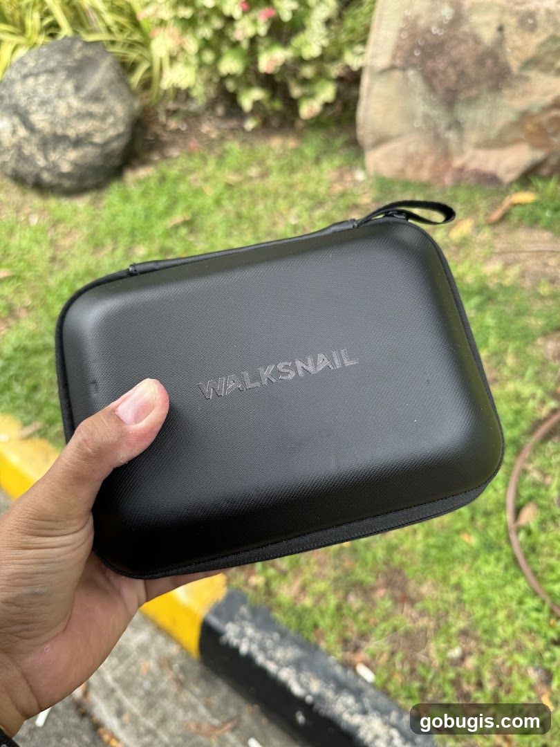Black Carrying Case with "WALK SNAIL" Logo