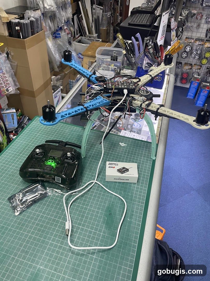 Drone components and remote control