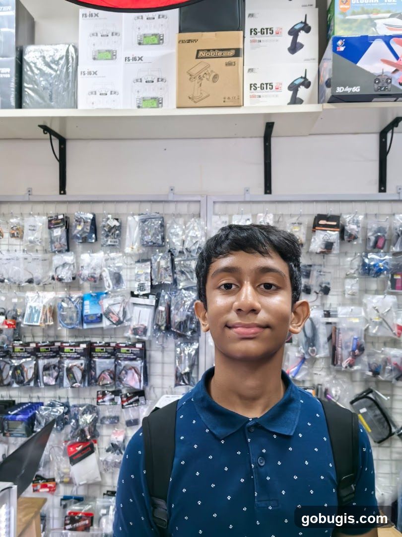 Young man in a store