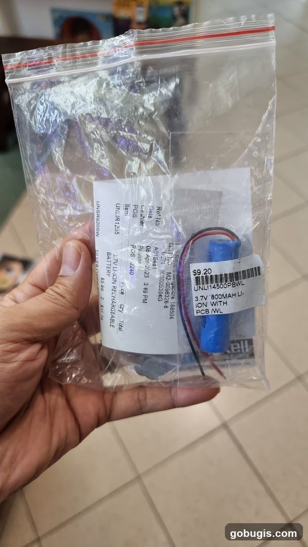 Battery with Receipt