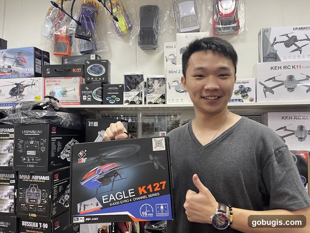 Man holding a drone box