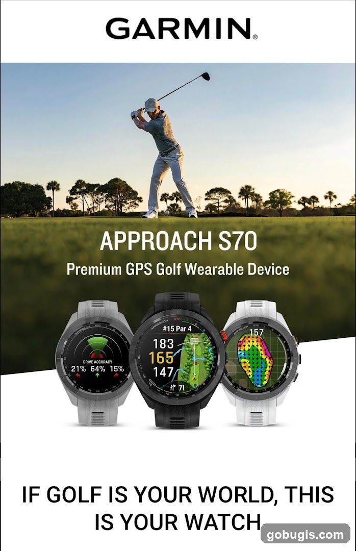 Garmin Approach S70 Golf Watch Advertisement