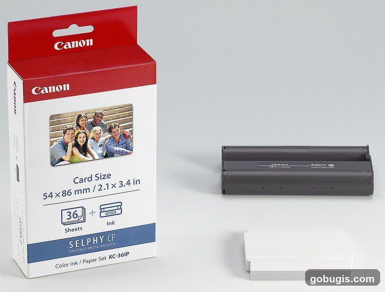 Canon Selphy CP Compact Photo Printer Color Ink/Paper Set