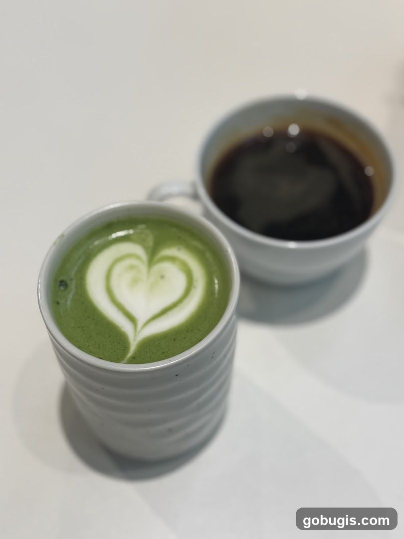 Matcha Latte and Coffee